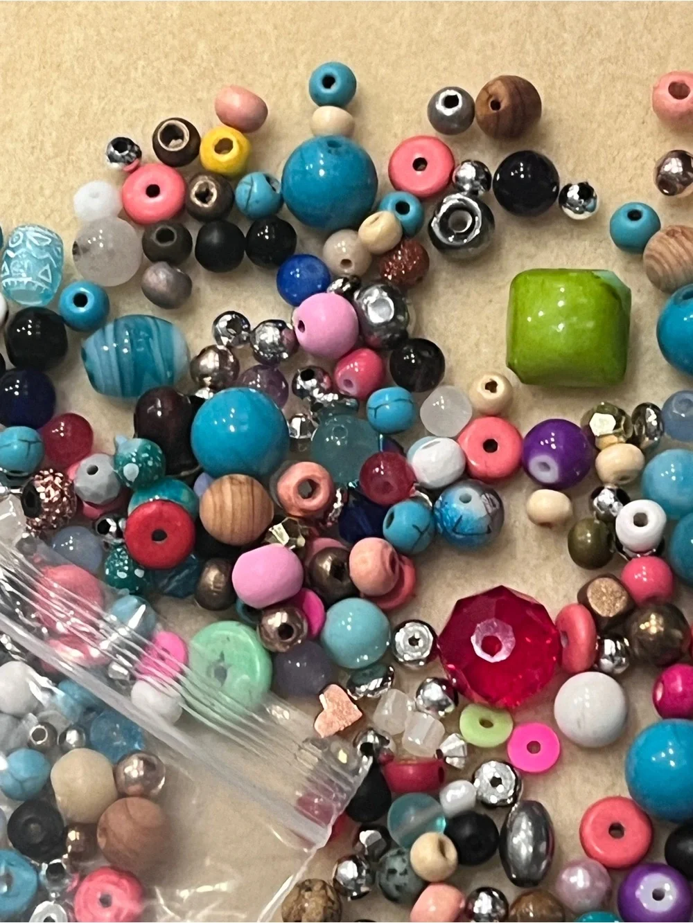 Mixed Assorted Craft Beads - Colorful Bag